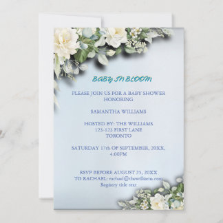 Baby in Bloom Floral Baby Shower Invitation Einladung