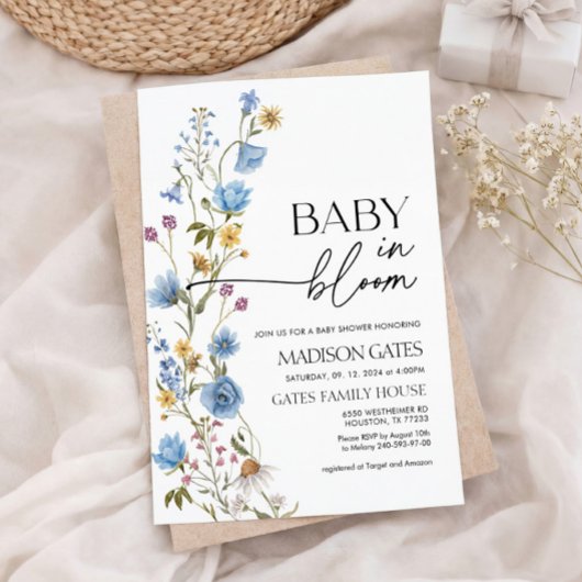 Baby in Bloom Floral Baby Shower Invitation Einladung