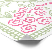 Baby in Bloom Floral  Baby Shower Welcome  Poster (Ecke)