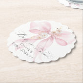 Baby in Bloom Floral Blush Pink Bug Baby Dusche Untersetzer (angewinkelt)