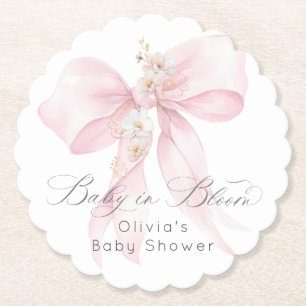 Baby in Bloom Floral Blush Pink Bug Baby Dusche Untersetzer