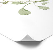 Baby in Bloom Floral Bow Baby Dusche Willkommen Poster (Ecke)