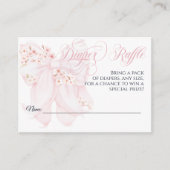 Baby in Bloom Floral Bow Spring Girl Baby Dusche Begleitkarte (Vorderseite)