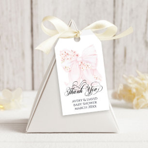 Baby in Bloom Floral Bow Spring Girl Baby Dusche Geschenkanhänger