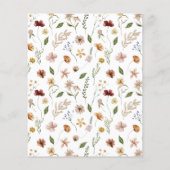 Baby in Bloom Floral Budget Baby Dusche einladen (Rückseite)