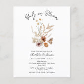 Baby in Bloom Floral Budget Baby Dusche einladen (Vorderseite)