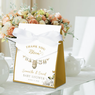 Baby in Bloom Floral Butterfly Thank You Geschenkschachtel