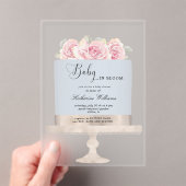 Baby in Bloom Floral Cake Babydusche Acryleinladungen (Insitu (Handheld))