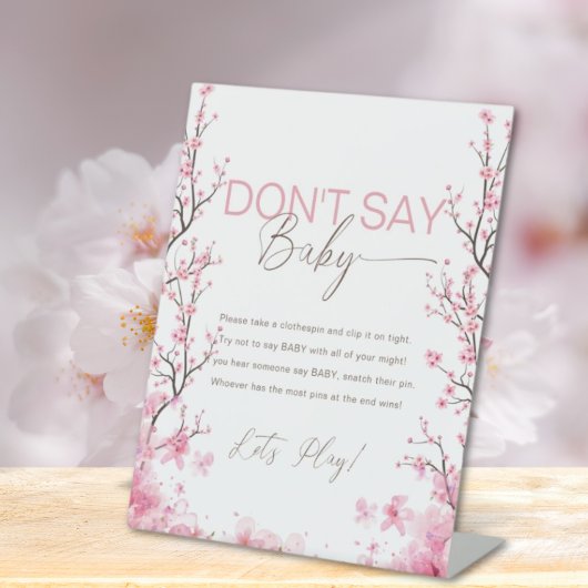 Baby in Bloom Floral Cherry Blossom Spielzeichen Sockelschild