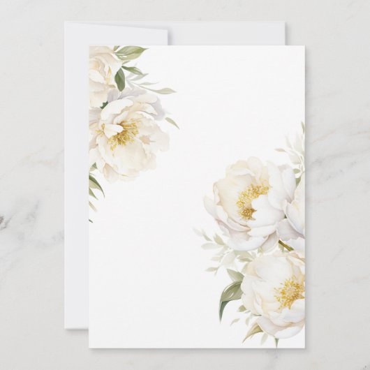 Baby in Bloom Floral Elegant Babydusche Einladung (Rückseite)