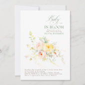 Baby in Bloom Floral Elegante Babydusche Einladung (Vorderseite)