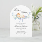 Baby in Bloom Floral Garden Baby Registry Dusche Einladung (Stehend Vorderseite)