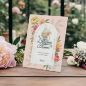 Baby in Bloom Floral Garden Blume Bar Baby Dusche Sockelschild