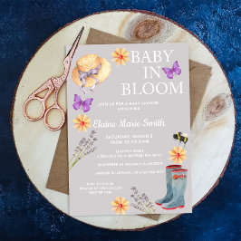 Baby in Bloom Floral Garden Frühjahrsdusche Einladung