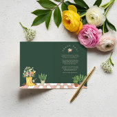 Baby in Bloom Floral Garden Greenhouse Baby Dusche Dankeskarte