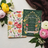 Baby in Bloom Floral Garden Greenhouse Baby Dusche Einladung