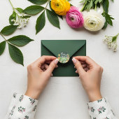 Baby in Bloom Floral Garden Greenhouse Baby Dusche Runder Aufkleber