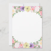 Baby in Bloom Floral Garden Kinderdusche Einladung (Rückseite)