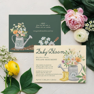 Baby in Bloom Floral Garden Rain Boots Baby Dusche Einladung