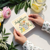 Baby in Bloom Floral Garden Rain Boots Baby Dusche Serviette