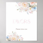 Baby in Bloom Floral Pink Baby Duschfavoriten Poster (Vorne)