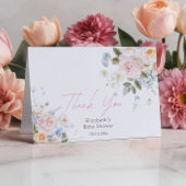 Baby in Bloom Floral Pink Babydusche Dankeskarte