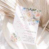 Baby in Bloom Floral Pink Kinderdusche Einladung