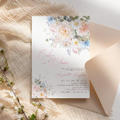 Baby in Bloom Floral Pink Kinderdusche Einladung