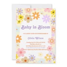 Baby in Bloom Floral Retro Baby Dusche