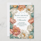 Baby in Bloom Floral Shower Einladung (Vorderseite)