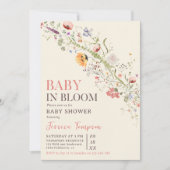 Baby in Bloom Floral Spring Baby Dusche Einladung (Vorderseite)