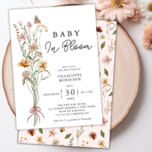 Baby in Bloom Floral Spring Baby Einladung