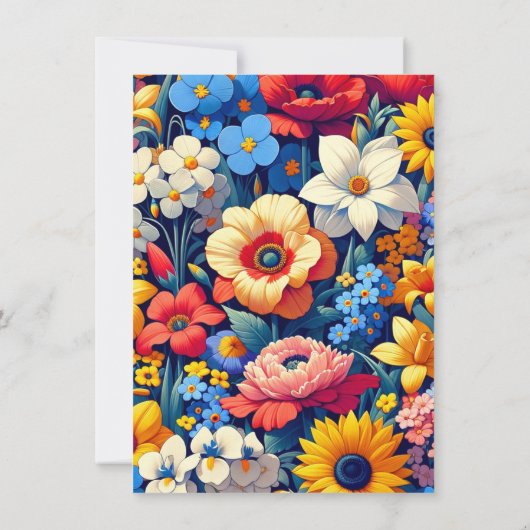 Baby in Bloom Floral Vine Baby Dusche Vielen Dank Einladung (Rückseite)