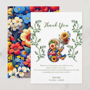 Baby in Bloom Floral Vine Baby Shower Danke sagen Einladung
