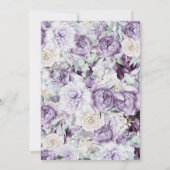 Baby in Bloom Floral Watercolor Babydusche Einladung (Rückseite)