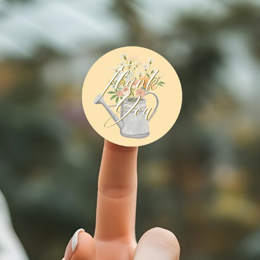 Baby in Bloom Floral Watering kann Dusche Vielen D Runder Aufkleber