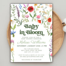 Baby in Bloom Floral Wildblume Babydusche
