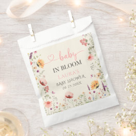 Baby in Bloom Floral Wildblume Kinderdusche Geschenktütchen