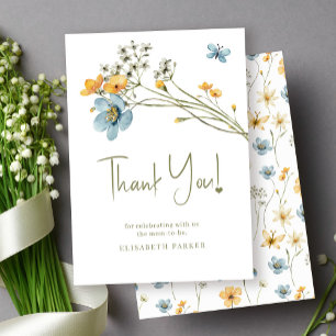 Baby In bloom florale Babyparty-Dankeskarte Einladung