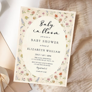 Baby In Bloom Florale Babyparty Einladung