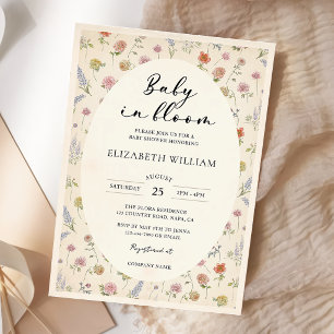 Baby In Bloom Florale Babyparty Einladung