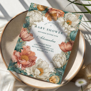 Baby in Bloom Florale Babyparty Einladung