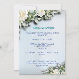 Baby in Bloom Florale Babyparty-Einladung Einladung