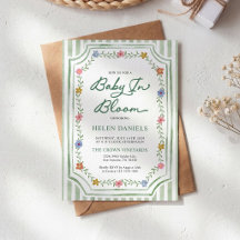 Baby in Bloom Florale Babyparty-Einladung