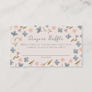 Baby in Bloom Florale Windel-Raffel Baby-Party Begleitkarte