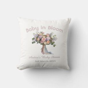 Baby in Bloom Florales Bouquet Baby Shower Retro R Kissen