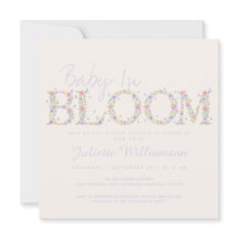 Baby In Bloom Florales Schmetterlings-Baby-Einladu