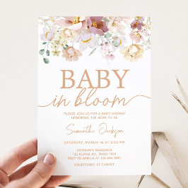Baby in Bloom Florals Baby Dusche Einladung