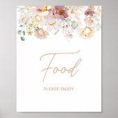 Baby in Bloom Florals Baby Dusche Ernährung Poster (Vorne)