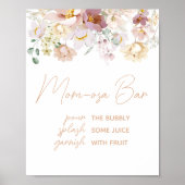 Baby in Bloom Florals Baby Dusche Mama Osa Bar Poster (Vorne)